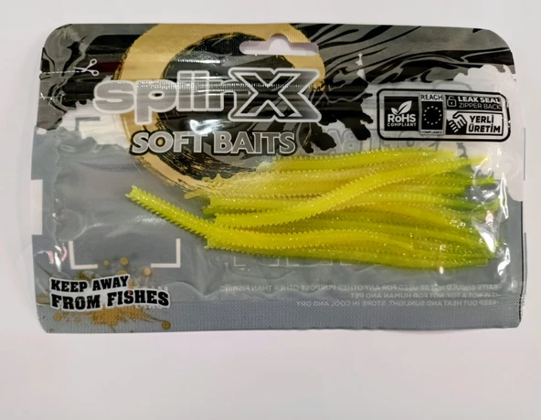 SPİİNX Isome 11cm Kokulu LRF Silikon Yem Glow Lemonade 14 Adet ürün görseli 1