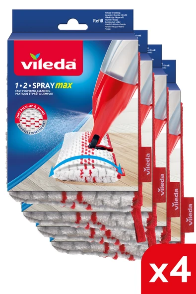 Vileda Sprey Max Yedek Başlık Mop x 4 Adet ürün görseli 1