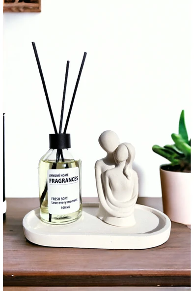 aymumi home Sarilan Sevgili Biblo Stand ve Fresh Soft Oda Kokusu 100ml Set ürün görseli 1