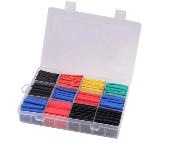 Kutulu 750 Parça Renkli Makaron Seti Daralan Makaron Kablo Koruyucu Kılıf Makaron Set Tamir Kiti 750 Adet 8 Boy 5 Renk ürün görseli 1