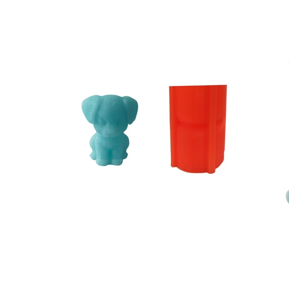 Silikon 3D Kalıp Sevimli Köpek Modeli Mum ve Taş Tozu Kalıbı 4.8 CM ürün görseli 1