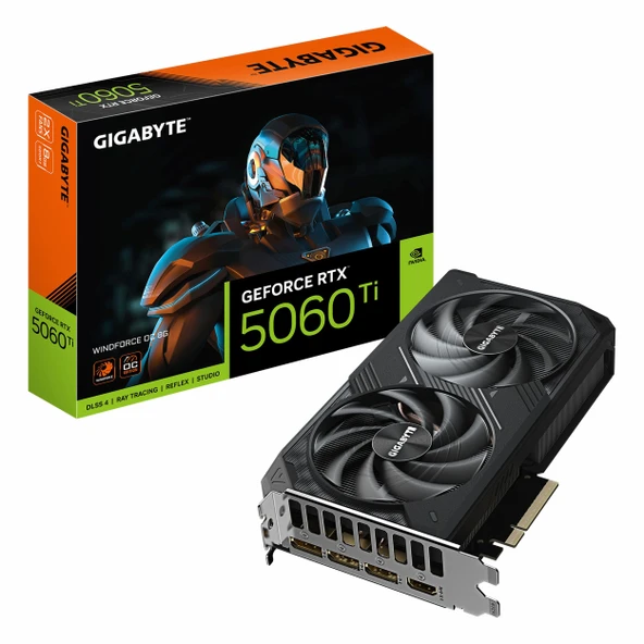 Gigabyte Windforce GeForce RTX 5060 Ti OC 8GB GDDR7 128Bit HDMI/DP Ekran Kartı ürün görseli 1