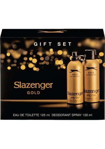 Slazenger Gold Active Sport Erkek Parfüm EDT 125 ML + Sprey Deodorant 150 ML ürün görseli 1