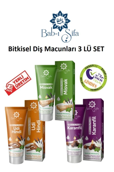 Bab-ı Şifa Bitkisel Diş Macunları 140 Gr. 3 Lü Set ürün görseli 1