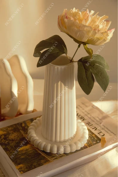 Bemerna Deco Dekoratif Vazo Seti, Büyük Boy Vazo, Bubble Tabak, Bohem Vazo, Iskandinav Vazo (VERNİKLİ) ürün görseli 1