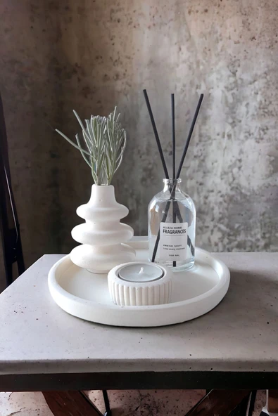 ALLEZA HOME Dekoratif Minyatür Makaron Vazo 100 ML Fresh Oda kokusu Set (TEALİGHT MUM DAHİL DEĞİLDİR) ürün görseli 1
