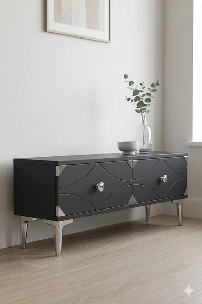 TSA1297AS ALFA Tv Sehpası Antrasit-Silver 120cm ürün görseli 1