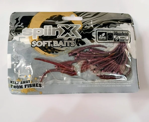 SPİİNX Sandworm 6cm Kokulu LRF Silikon Yem 18Adet-Magenta ürün görseli 1