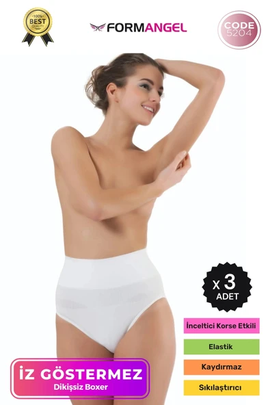 #SlipKorse Seamless Dikişsiz Karın Sıkılaştıran Şekillendirici Karın Toparlayıcı Slip Korse - 3 Adet ürün görseli 1