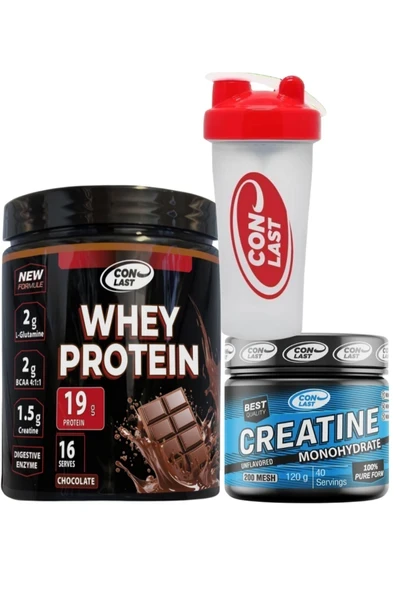 Conlast Whey Protein Çikolata 400g/creatine 120g Hediye Shaker ürün görseli 1