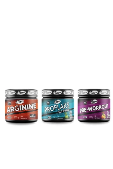Conlast Arginine300gr/proflaks Plus Vitamax300gr/pre-workout300gr ürün görseli 1