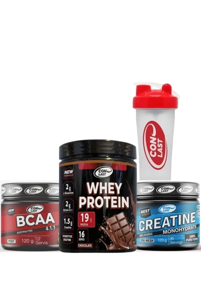 Conlast WHEY PROTEİN ÇİKOLATALI 400g/BCAA 120g/CREATİNE 120g ürün görseli 1