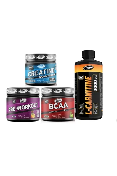 Conlast Gelişim Paket L-Carnetıne 3000mg/Pre-Workout 300g/Bcaa 300g/Creatine 120g ürün görseli 1