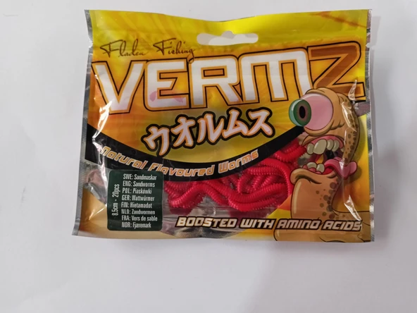 FLADEN Vermz Kum Solucanı Kırmızı Renk/8.5 cm-20Adet ürün görseli 1