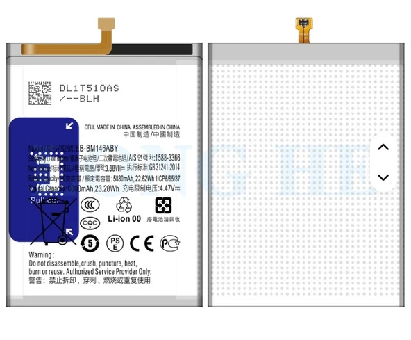 Samsung Galaxy F54/M54 5G/M34 5G/F145G/F34 5G Cep Telefonu Bataryaları için 6000mAh EB-BM146ABY Batarya ürün görseli 1