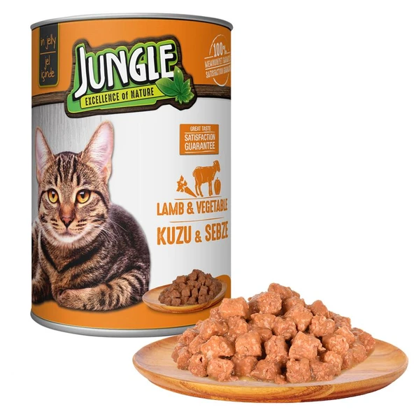 Jungle Kuzu Etli Sebzeli Kedi Konservesi 415 Gr ürün görseli 1