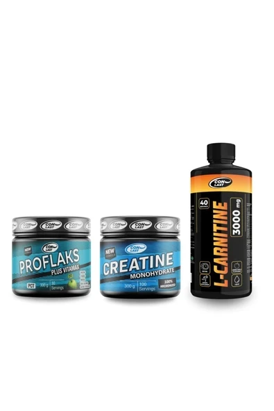 Conlast L-carnıtine 3000mg/proflaks Plus Vitamax 300gr/creatine Monohydrate 300gr ürün görseli 1