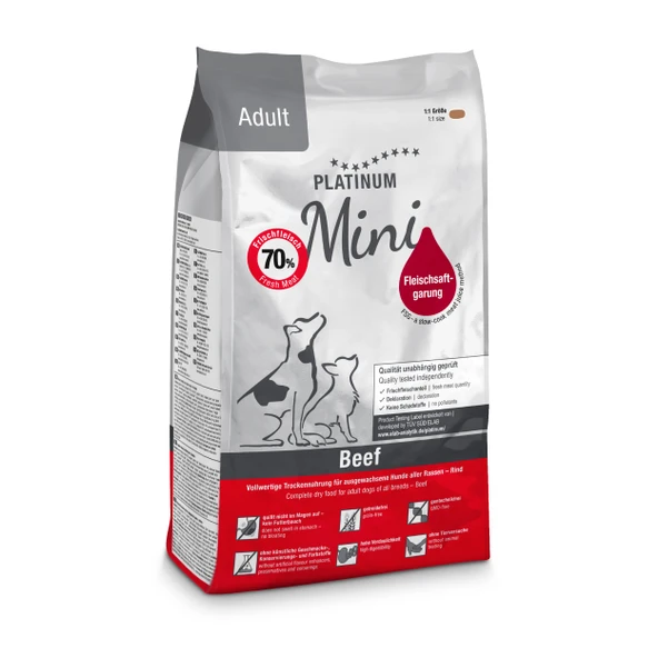 Platinum Mini Sığır Etli Yetişkin Köpek Maması 900gr ürün görseli 1