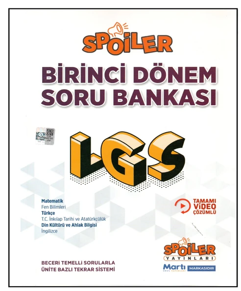 Spoiler 8.Sınıf LGS 1.Dönem Soru Bankası ürün görseli 1