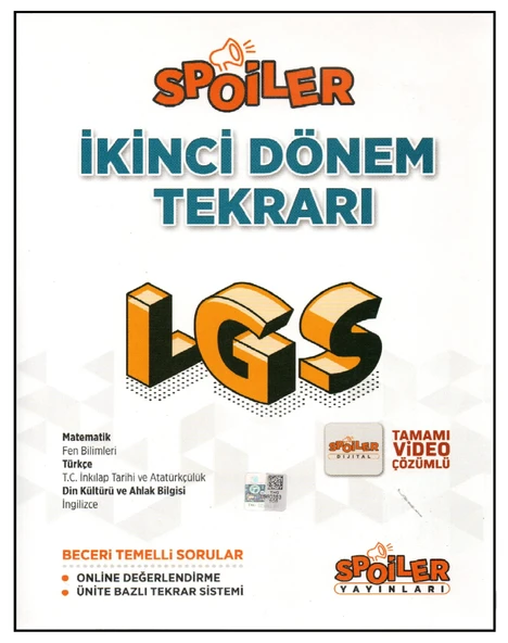 Spoiler 8.Sınıf LGS 2.Dönem Soru Bankası ürün görseli 1