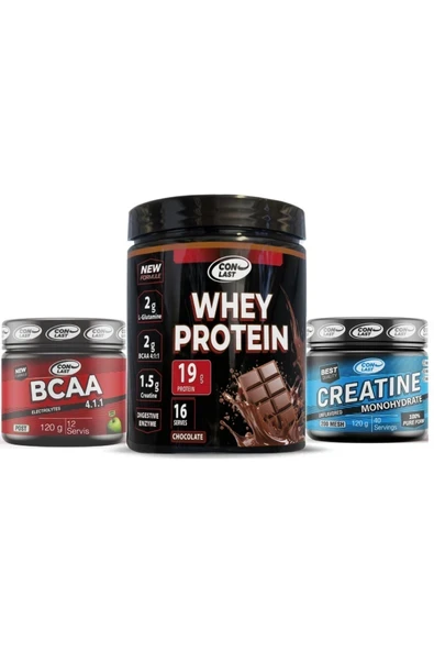 Conlast Whey Protein Çikolatalı 400g/bcaa 120g/creatine 120g ürün görseli 1