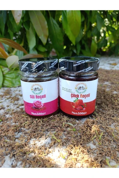 Çilek Reçeli Ve Gül Reçeli Toplam 700 gr ürün görseli 1
