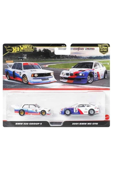 Hot Wheels Premium JBK99 Car Culture 2 Pack BMW 320 group 5 // 2001 BMW M3 GTRv ürün görseli 1