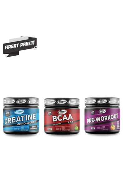 Conlast Pre-workout 300 Gr/bcaa 300 Gr/creatine Monohydrate 300 gr ürün görseli 1