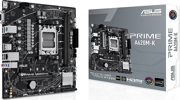 Asus Prime A620M-K AMD AM5 DDR5 Micro ATX Anakart ürün görseli 1