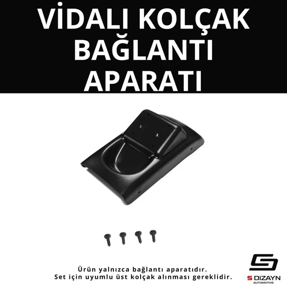 S-Dizayn Citroen C3 ABS Vidalı Kol Dayama Kolçak Alt Adaptör 2009-2016 A+Kalite ürün görseli 1