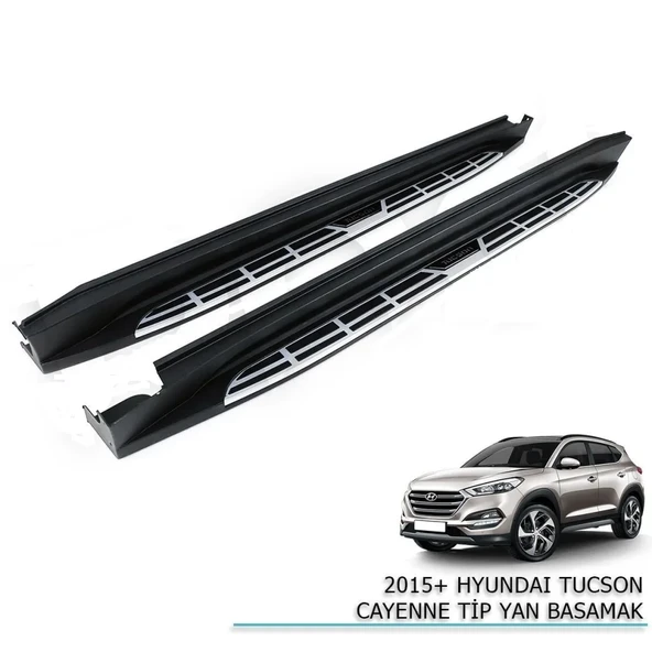 Hyundai Tucson Uyumlu 2016 - Oto Koruma Yan Basamak Oem Square Style(Kopya) ürün görseli 1