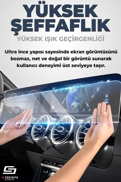 S-Dizayn Audi A5 9H Nano Multimedya Ekran Koruyucu (MAT) 2020-2024 A+ Kalite ürün görseli 1