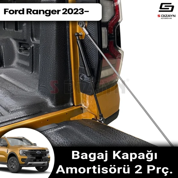S-Dizayn Ford Ranger 4 Bagaj Kapağı Amortisörü 2 Prç. 2023 Üzeri A+ Kalite ürün görseli 1