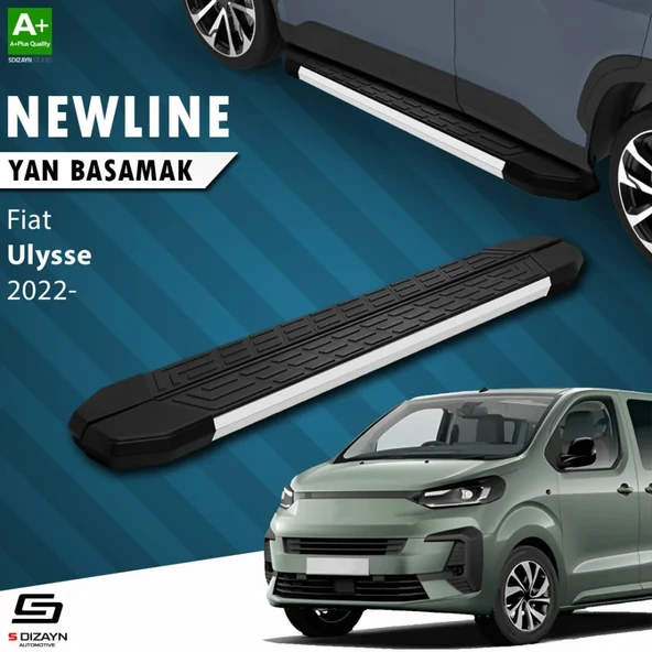 S-Dizayn Fiat Ulysse Uzun Şase NewLine Aluminyum Yan Basamak 243 Cm 2022 Üzeri A+ Kalite ürün görseli 1