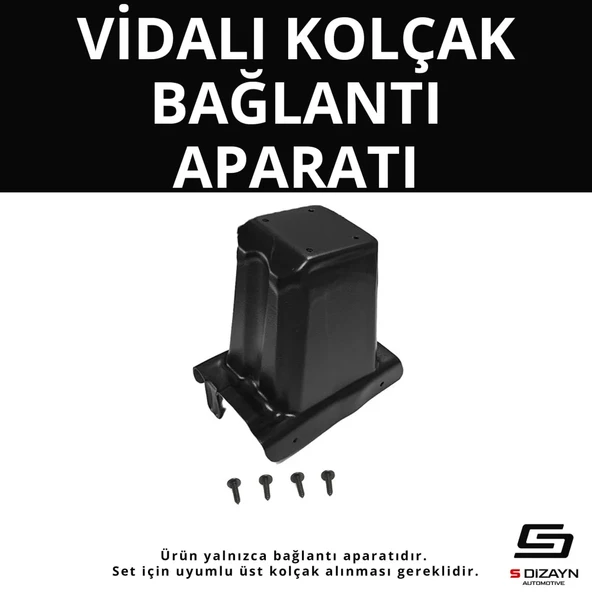 S-Dizayn Fiat Doblo ABS Vidalı Kol Dayama Kolçak Alt Adaptör 2015 Üzeri A+Kalite ürün görseli 1