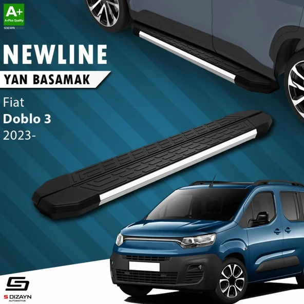S-Dizayn Fiat Doblo 3 NewLine Krom Yan Basamak 203 Cm 2023 Üzeri ürün görseli 1