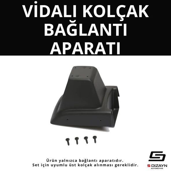S-Dizayn Ford Fiesta ABS Vidalı Kol Dayama Kolçak Alt Adaptör 2009-2017 A+Kalite ürün görseli 1