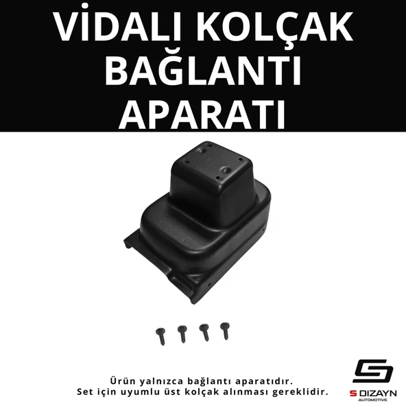 S-Dizayn Fiat 500L ABS Vidalı Kol Dayama Kolçak Alt Adaptör 2012 Üzeri A+Kalite ürün görseli 1