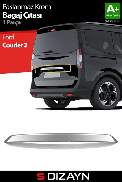 S-Dizayn Ford Courier Krom Bagaj Çıtası 2023 Üzeri A+ Kalite ürün görseli 1