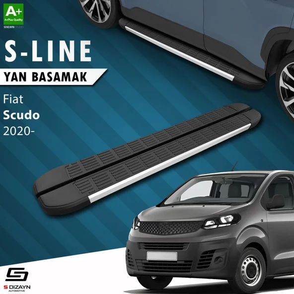 S-Dizayn Fiat Scudo 3 Uzun Şase S-Line Aluminyum Yan Basamak 243 Cm 2020 Üzeri A+ Kalite ürün görseli 1
