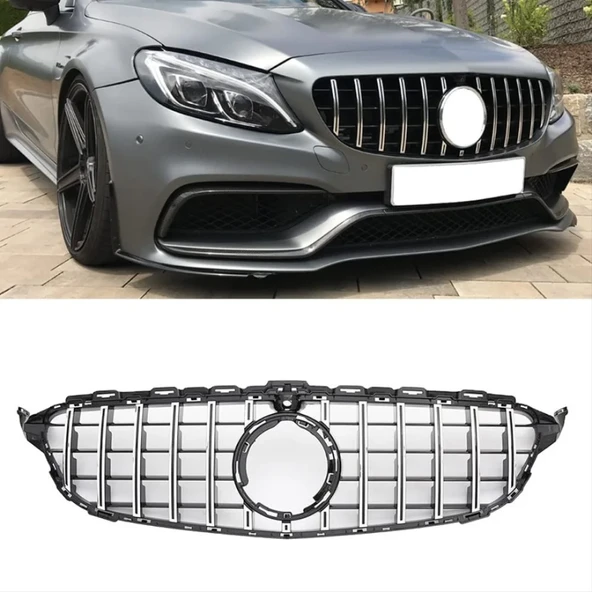 Mercedes W205 Uyumlu C Serisi 2015-2018 Panjur Gtr Krom ürün görseli 1