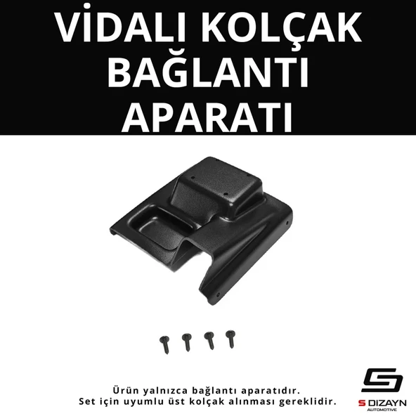 S-Dizayn VW Caddy 3 ABS Vidalı Kol Dayama Kolçak Alt Adaptör 2004-2015 A+Kalite ürün görseli 1