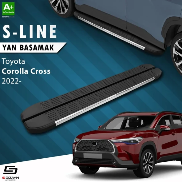 S-Dizayn Toyota Corolla Cross S-Line Krom Yan Basamak 183 Cm 2022 Üzeri ürün görseli 1