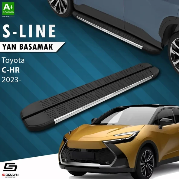 S-Dizayn Toyota C-HR 2 S-Line Krom Yan Basamak 173 Cm 2023 Üzeri A+ Kalite ürün görseli 1