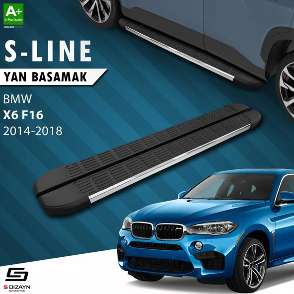 S-Dizayn Bmw X6 F16 S-Line Krom Yan Basamak 193 Cm 2014-2018 A+ Kalite ürün görseli 1