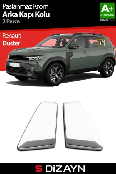 S-Dizayn Renault Duster Krom Arka Kapı Kolu 2 Prç. 2024 Üzeri A+ Kalite ürün görseli 1
