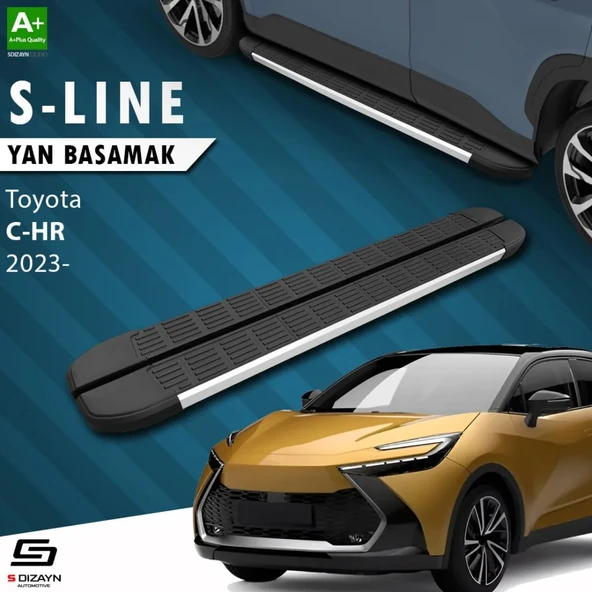 S-Dizayn Toyota C-HR 2 S-Line Aluminyum Yan Basamak 173 Cm 2023 Üzeri A+ Kalite ürün görseli 1
