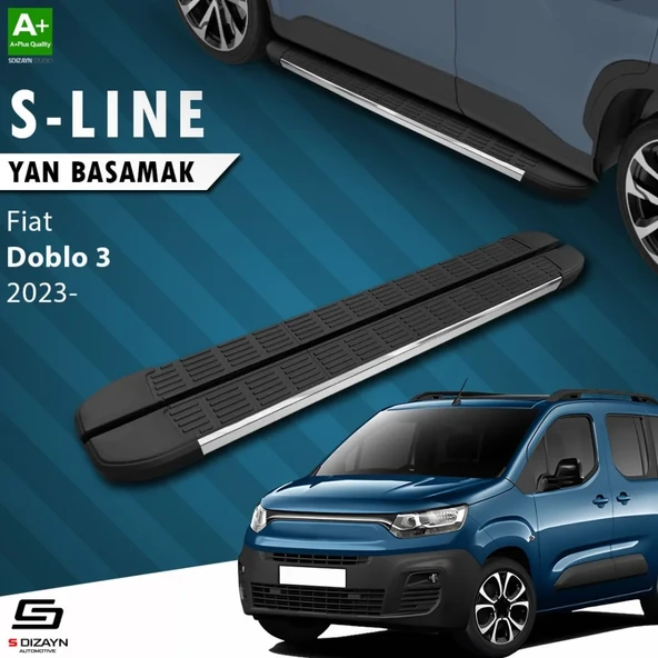 S-Dizayn Fiat Doblo 3 S-Line Krom Yan Basamak 203 Cm 2023 Üzeri ürün görseli 1