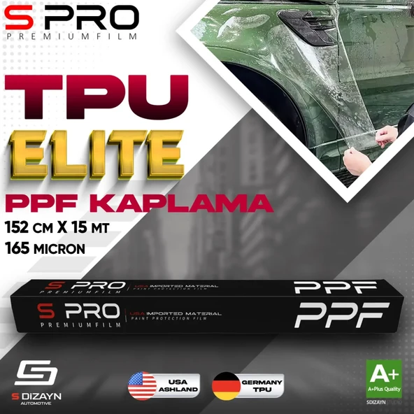 S Pro PPF Boya Koruma Filmi TPU Elite 165mic 152cm/15mt ürün görseli 1