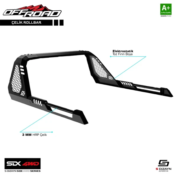 S-Dizayn SDX 4WD Off Road VW Amarok 2 Çelik Roll Bar V1 2023 Üzeri ürün görseli 1